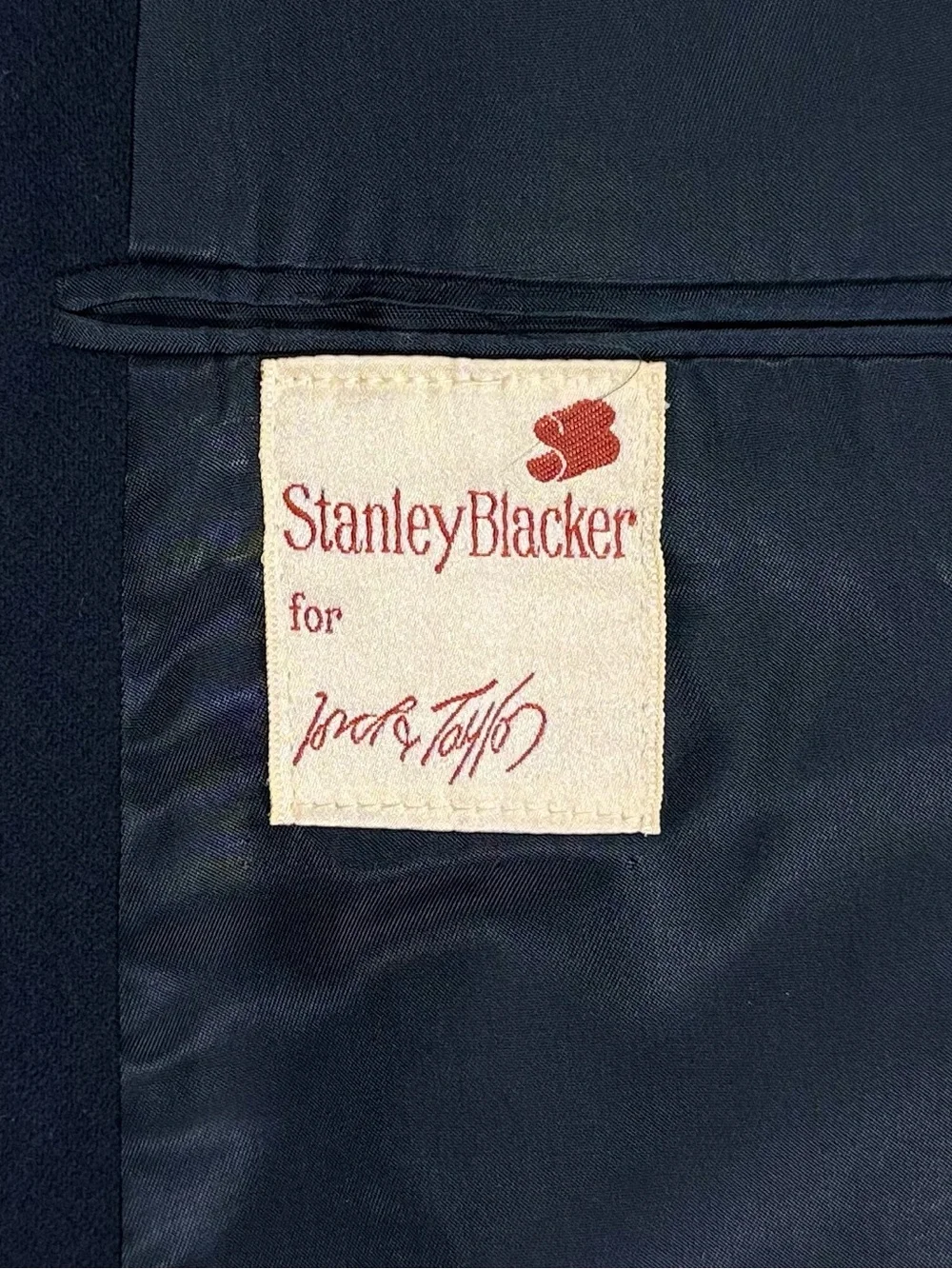 Vtg Stanley Blacker Lord Taylor Woolmark Navy Gold Button Blazer‎ Sport Coat 40R